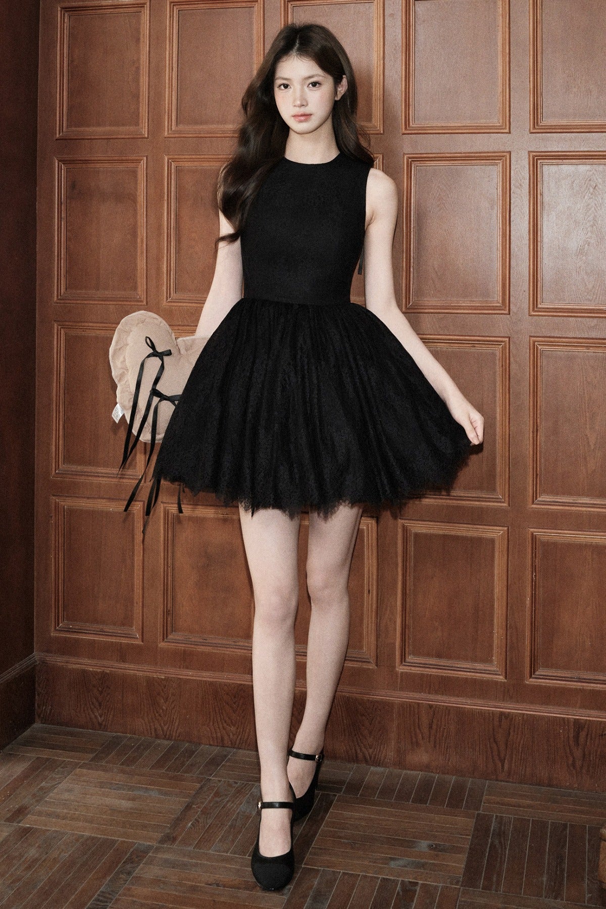 Sleeveless Lace Tutu Dress