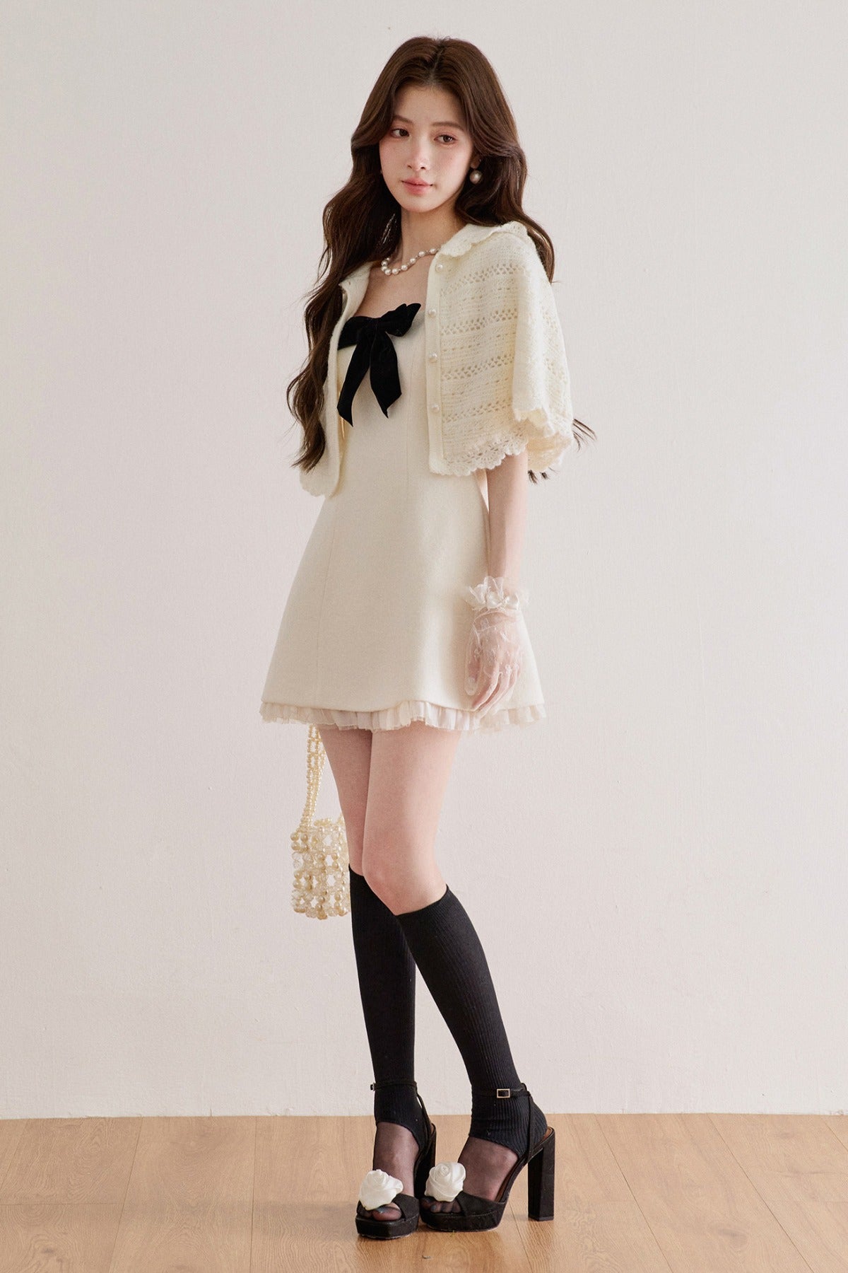 Hooded Hollow Crochet Knit Cardigan