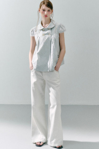 Cotton Polka Dot Doll Top