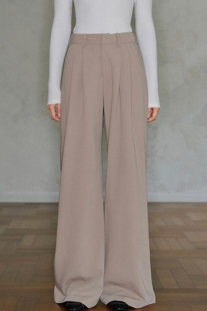 Pantaloni drappeggiati a vita alta