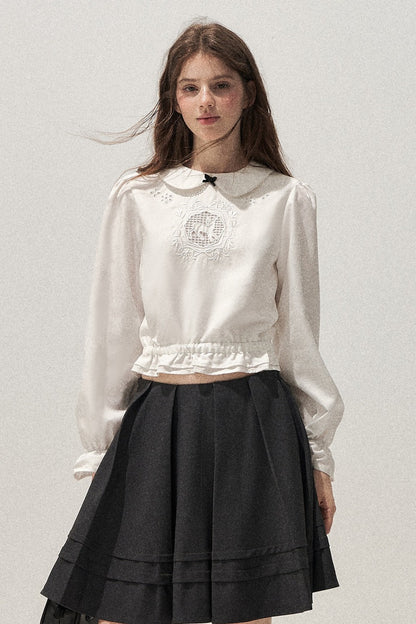 Lyocell Deer Collar Blouse