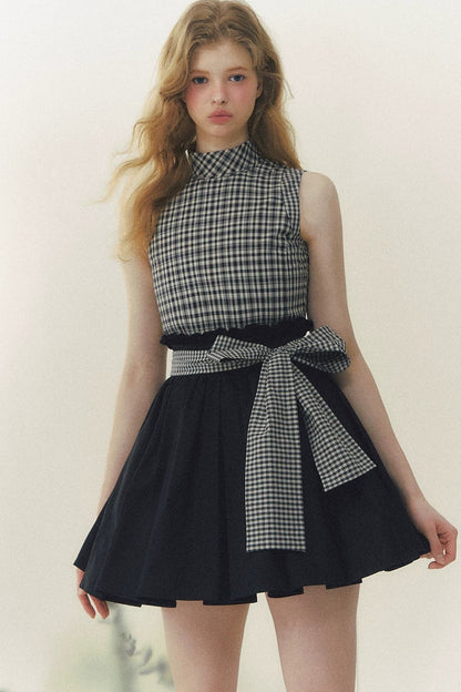Princess Diary Plaid Puffy Dress
