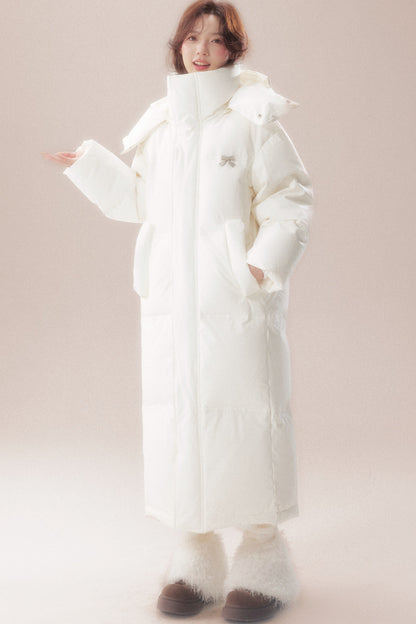 Long 90 White Goose Down Coat