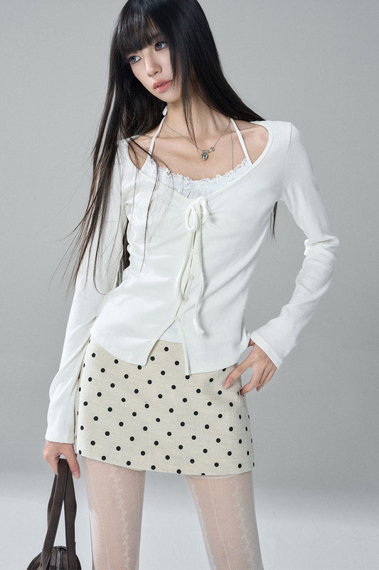 Layered-Look Halter Neck Top