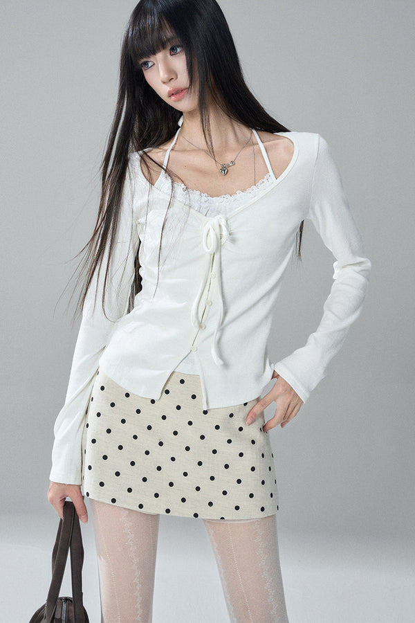 Layered-Look Halter Neck Top