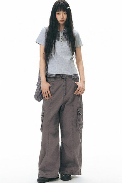 Vintage Embroidered Cargo Pants