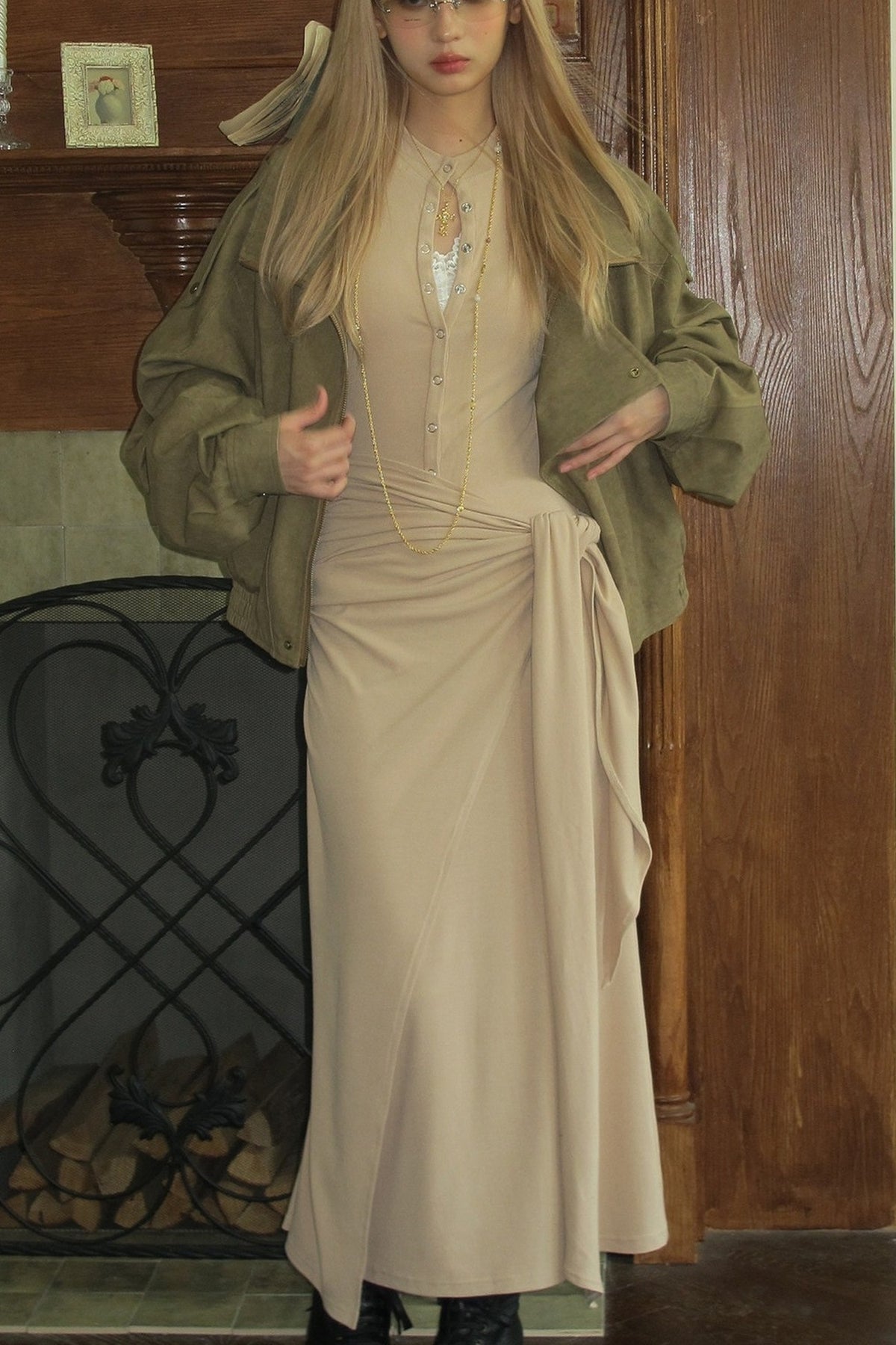 Distressed Loose Workwear Jacket
