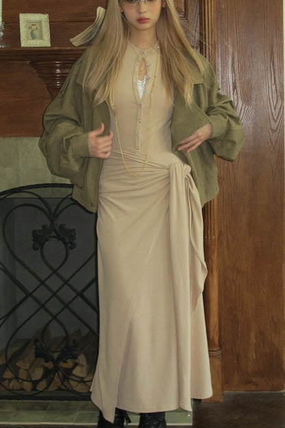 Distressed Loose Workwear Jacket