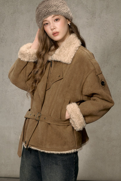 Cloud Shearling Biker Jacket