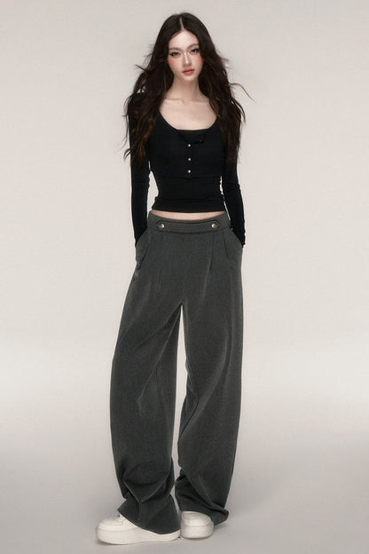 Long-Sleeved Top and Camisole Set