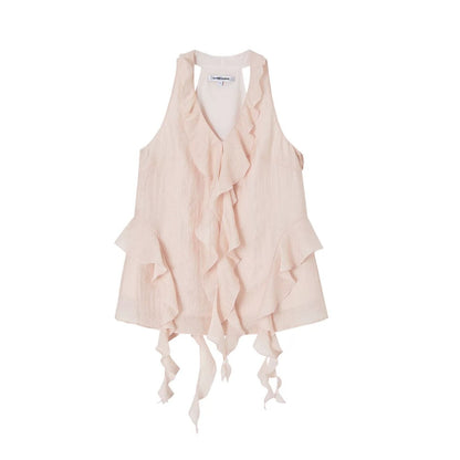 V-Neck Sleeveless Halter Top