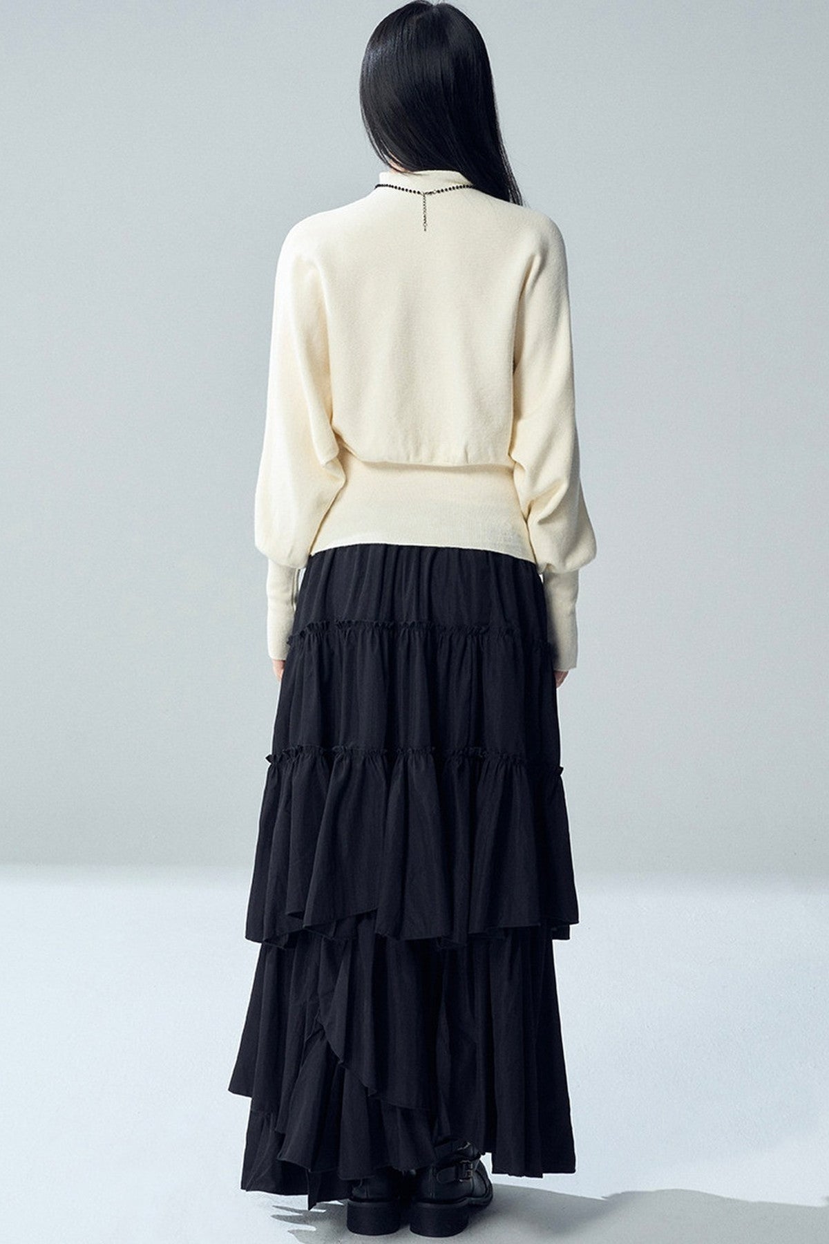Short Batwing Knit Top
