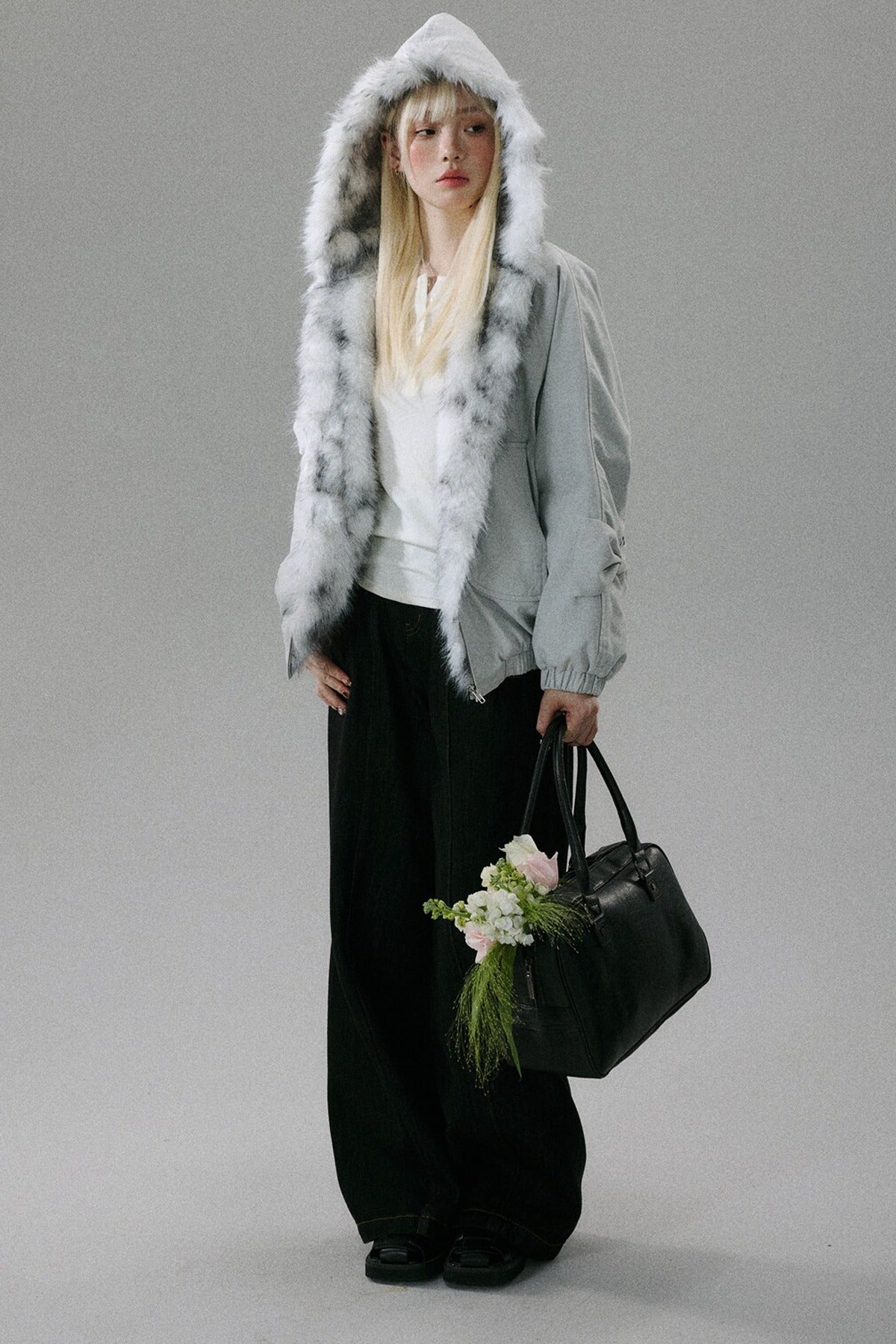 Thick Plush Hooded Jacket