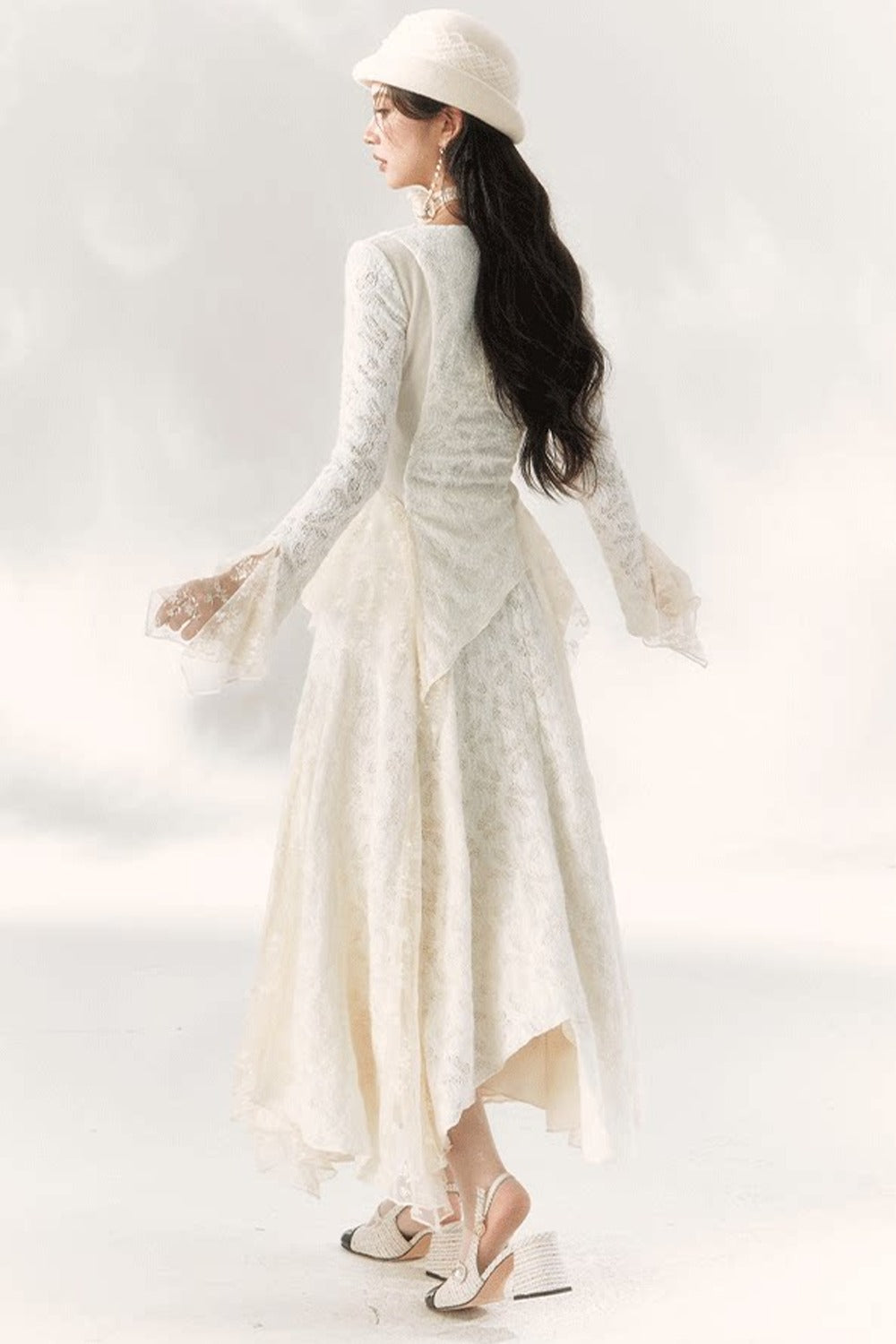 Butterfly Dream Knit Layered-Look and Skirt Set-Up