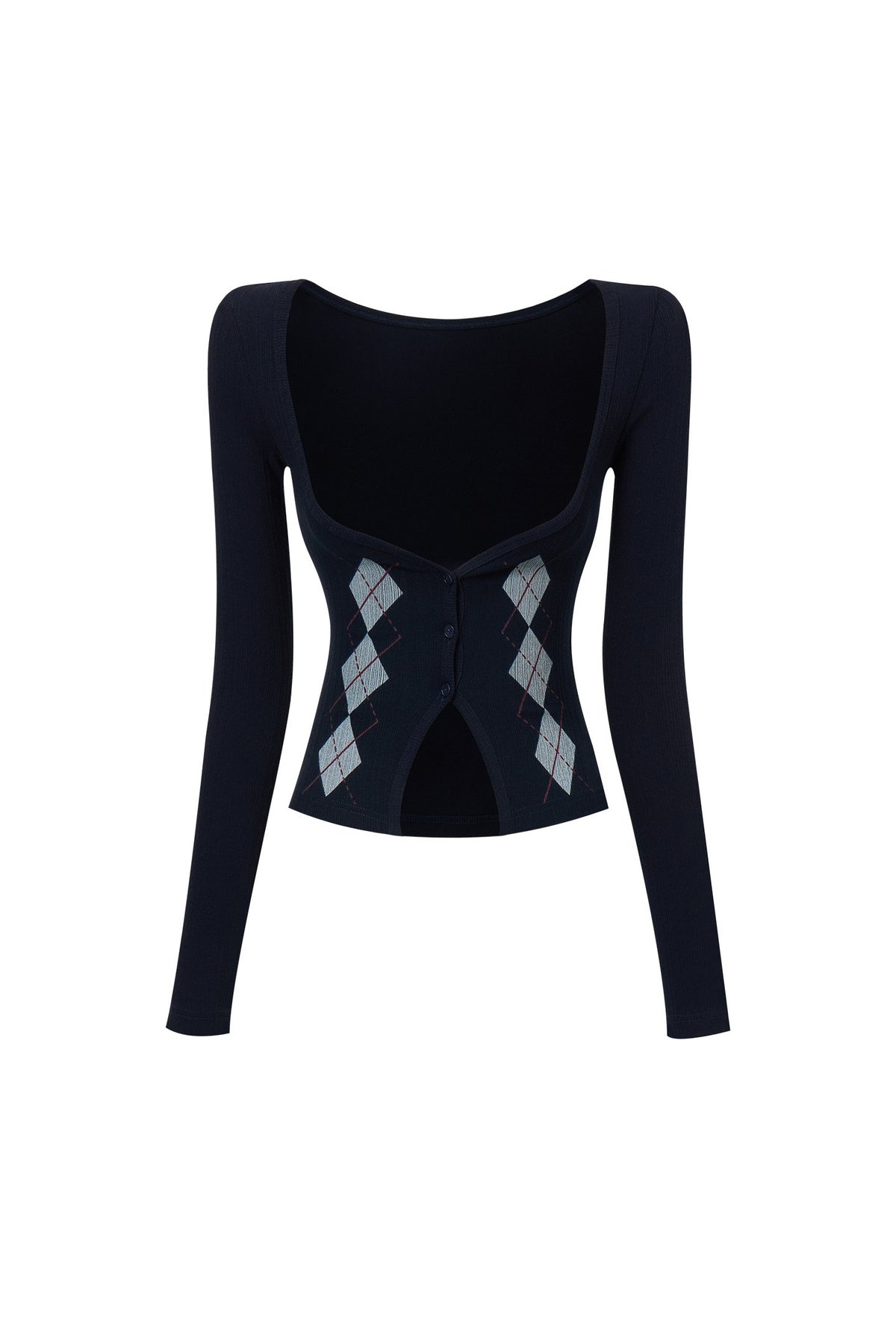 Vertical Striped Diamond Knit Cardigan and Ruffled Dress Set-Up