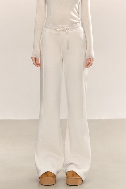 High-Waisted Thickened Knitted Pants