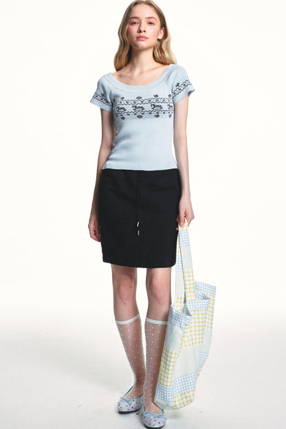 Maglietta in lyocell Tencel con spalle scoperte