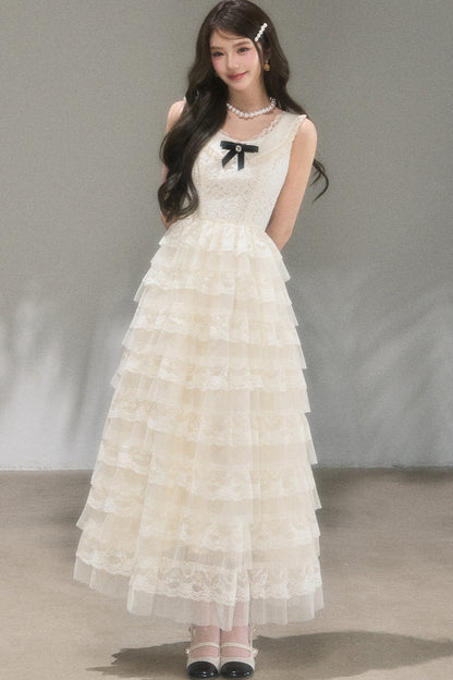 Thousand-Layer French Lace Dress