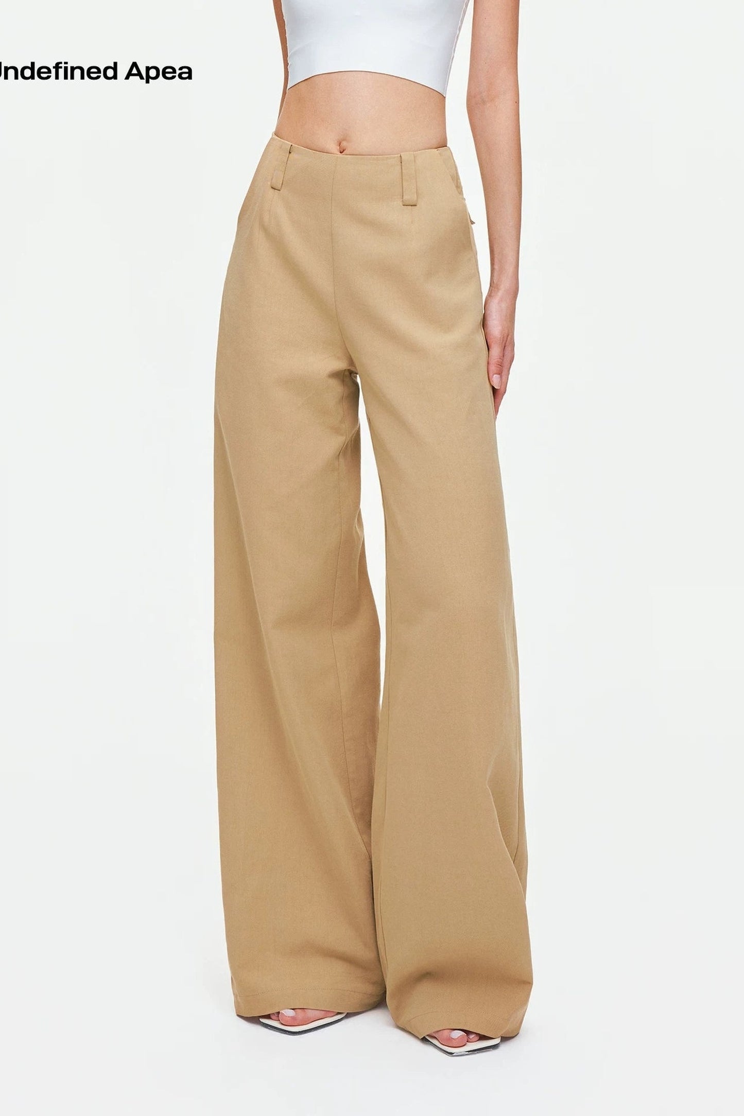 Tencel Linen Cotton Wide-Leg Trousers