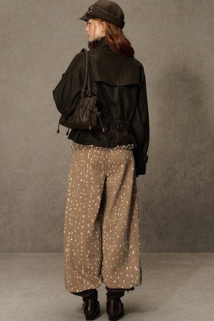 Coffee-Colored Leather Jacket
