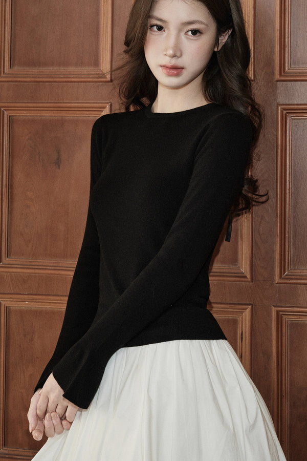Flared Sleeve Knit Top