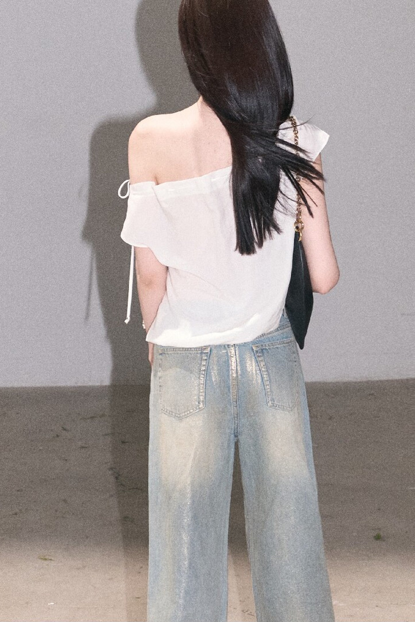 Retro Gradient Cotton Jeans