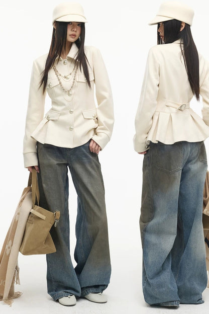 Loose Suede Long Sleeve Jacket