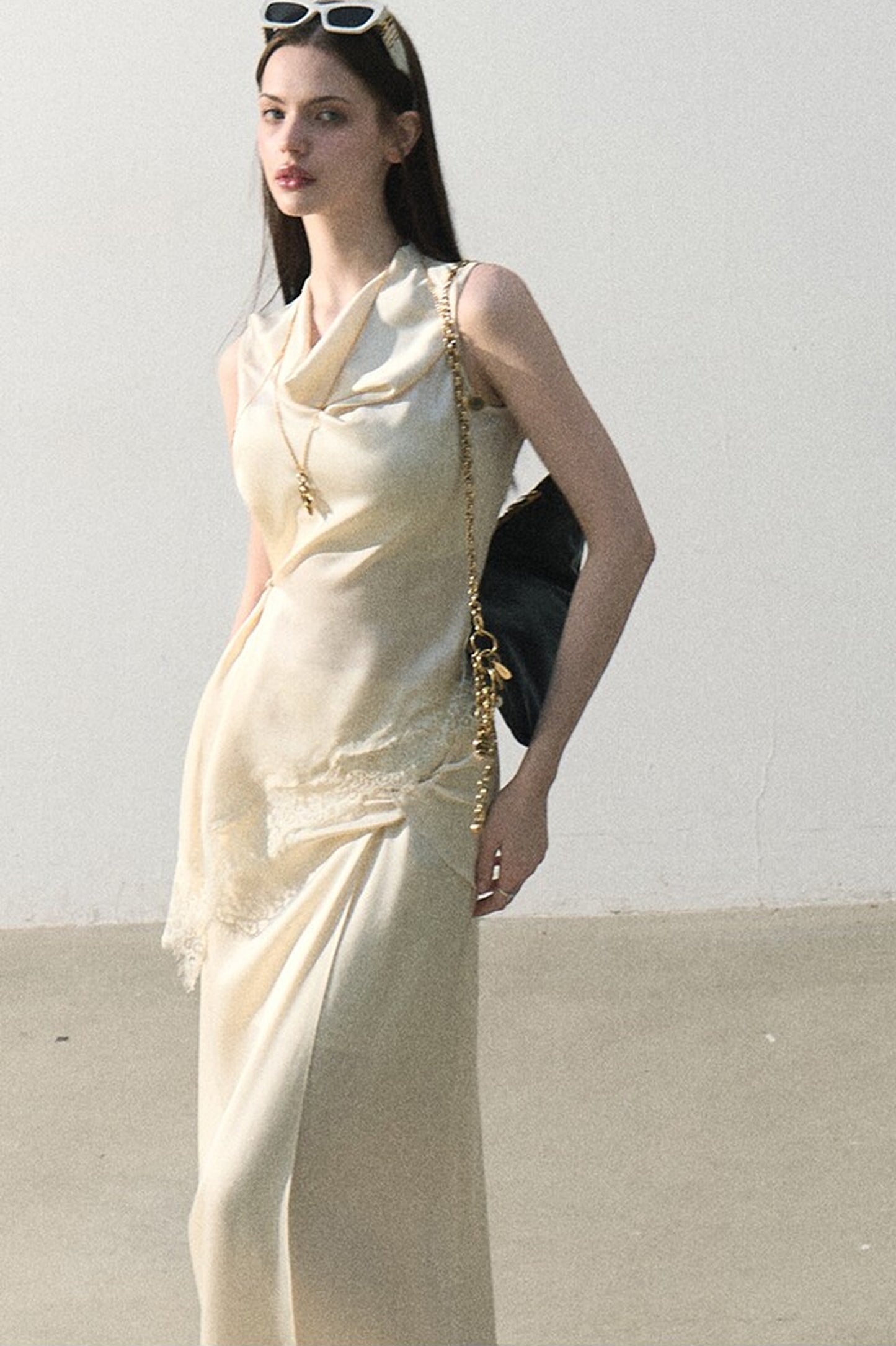 Acetate Lace Off-Shoulder Set-Up