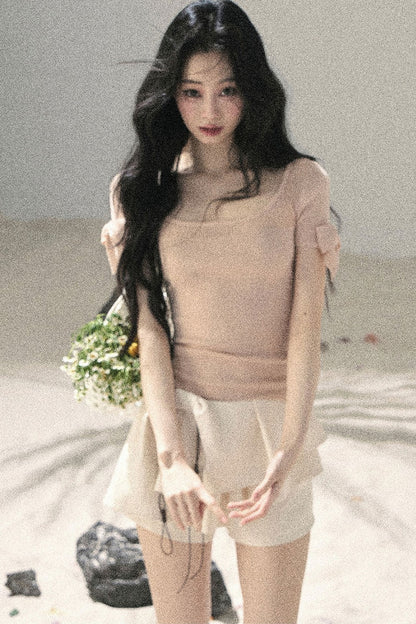 크롭 컷아웃 탑