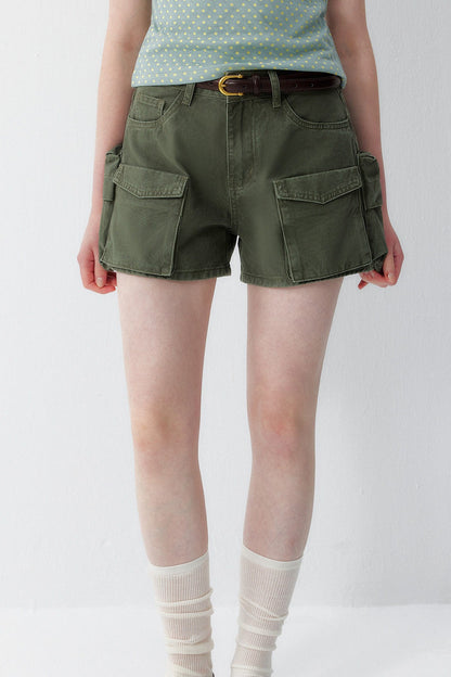 Retro Denim Workwear Shorts