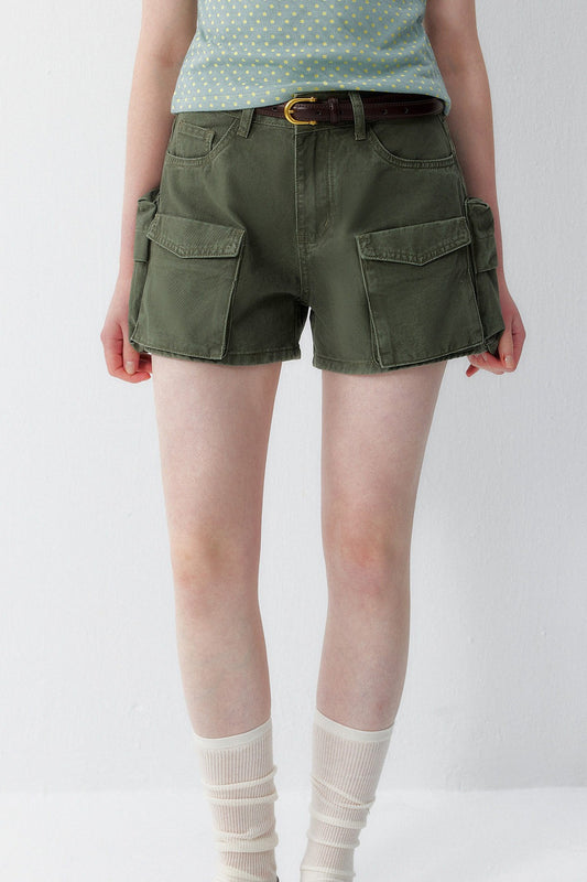 Retro Denim Workwear Shorts