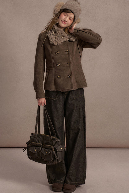 Lapel Fur Collar Jacket