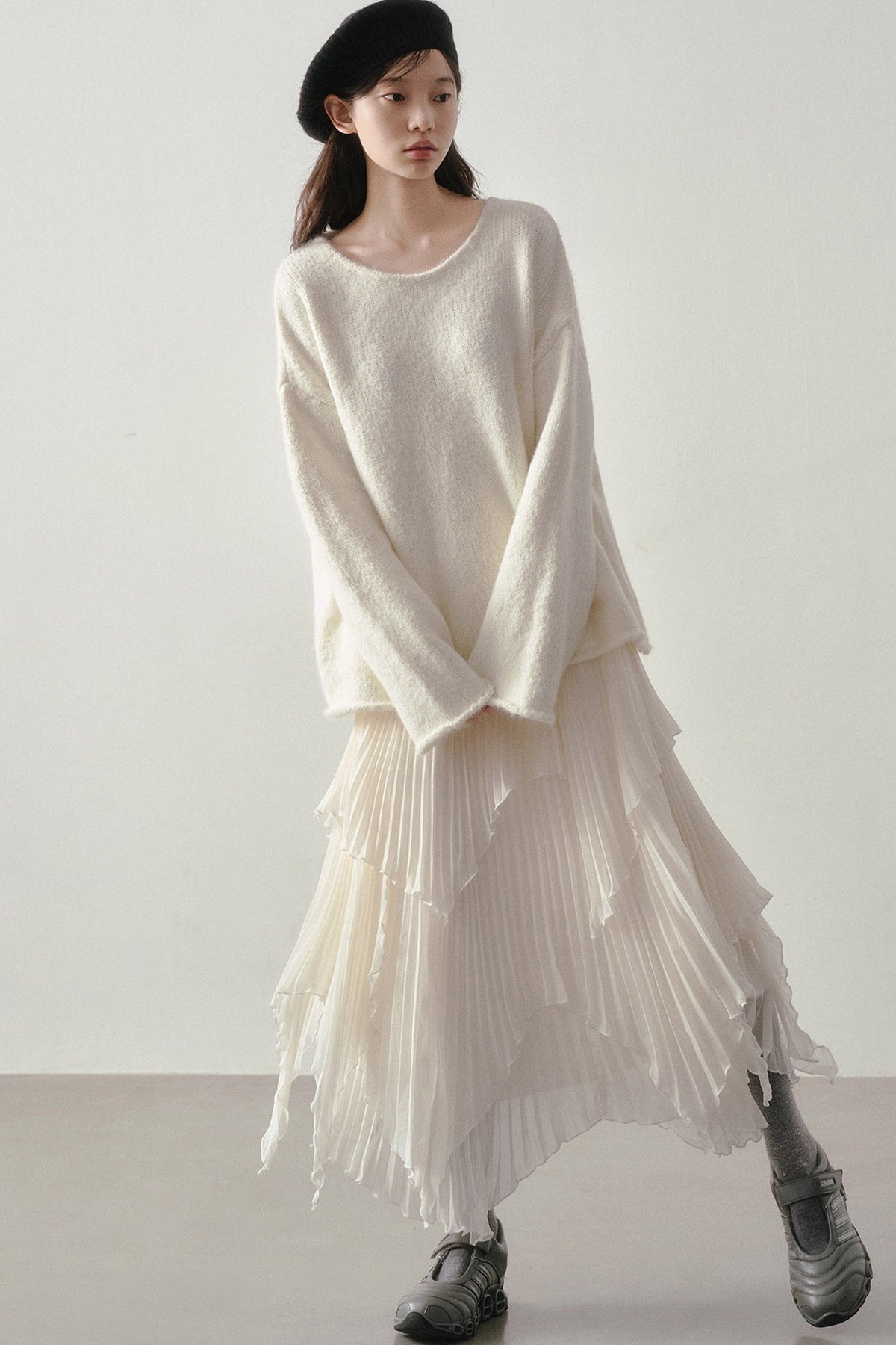 Cream Loose Knit Sweater