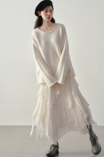 Cream Loose Knit Sweater