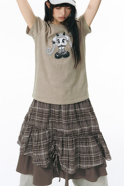Spice Girl Washed Vintage Print Blouse