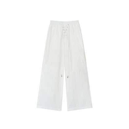 Drawstring Straight-Leg Pants