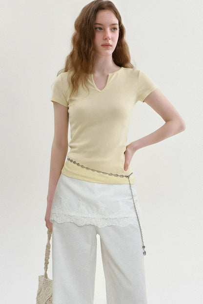 Relaxed V-Neck Summer Top