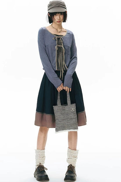 Retro Beaded Striped Envelope Bag