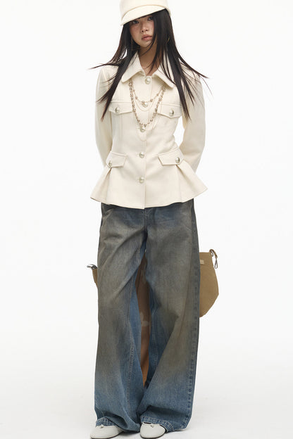 Loose Suede Long Sleeve Jacket