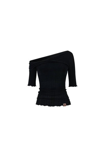 Acetate Off-Shoulder Top
