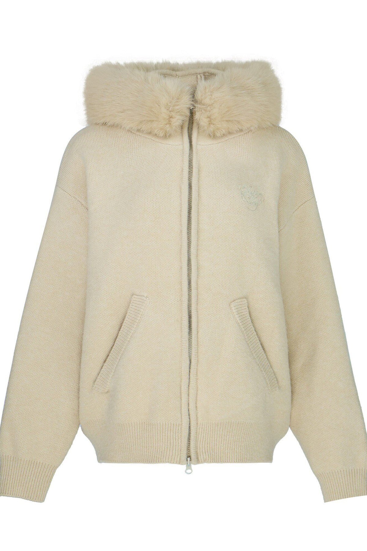 Gray Hooded Cardigan Jacket and Pants Set-Up