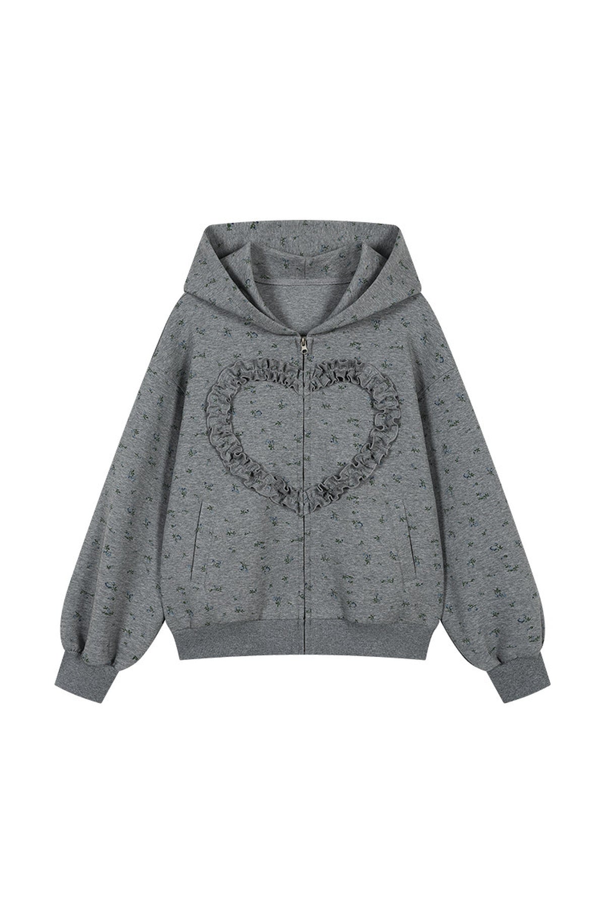 Floral Heart Hoodie and Scimitar Pants Set-Up