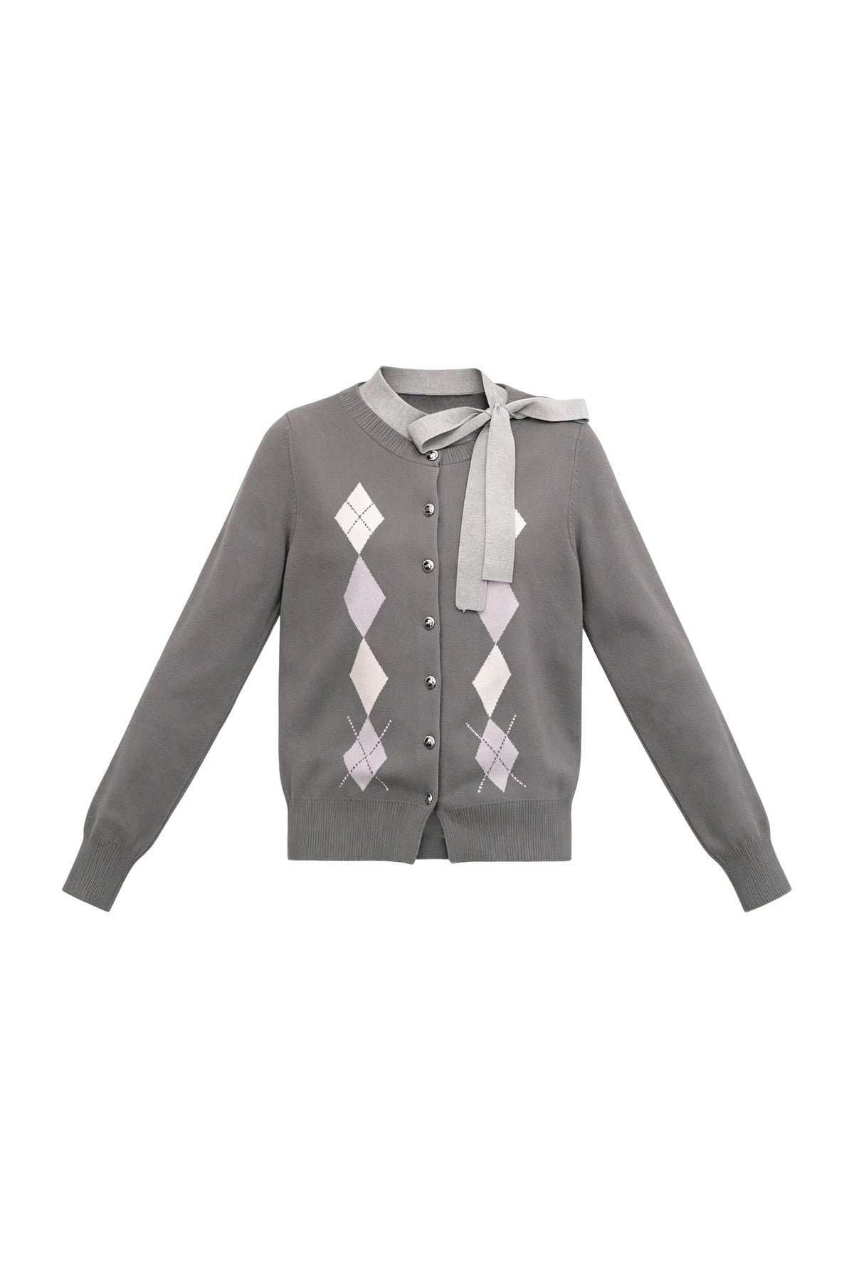 Layered-Look Argyle Sweater And Skirt Set-Up