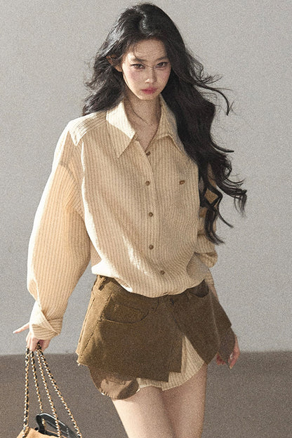 Autumnal Botanical Shirt and Skirt Set