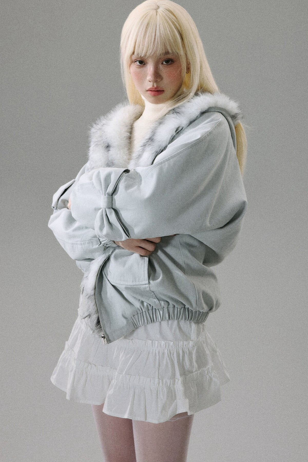 Thick Plush Hooded Jacket