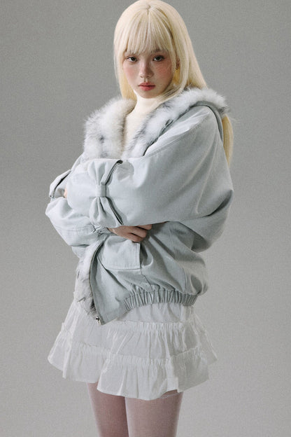 Thick Plush Hooded Jacket