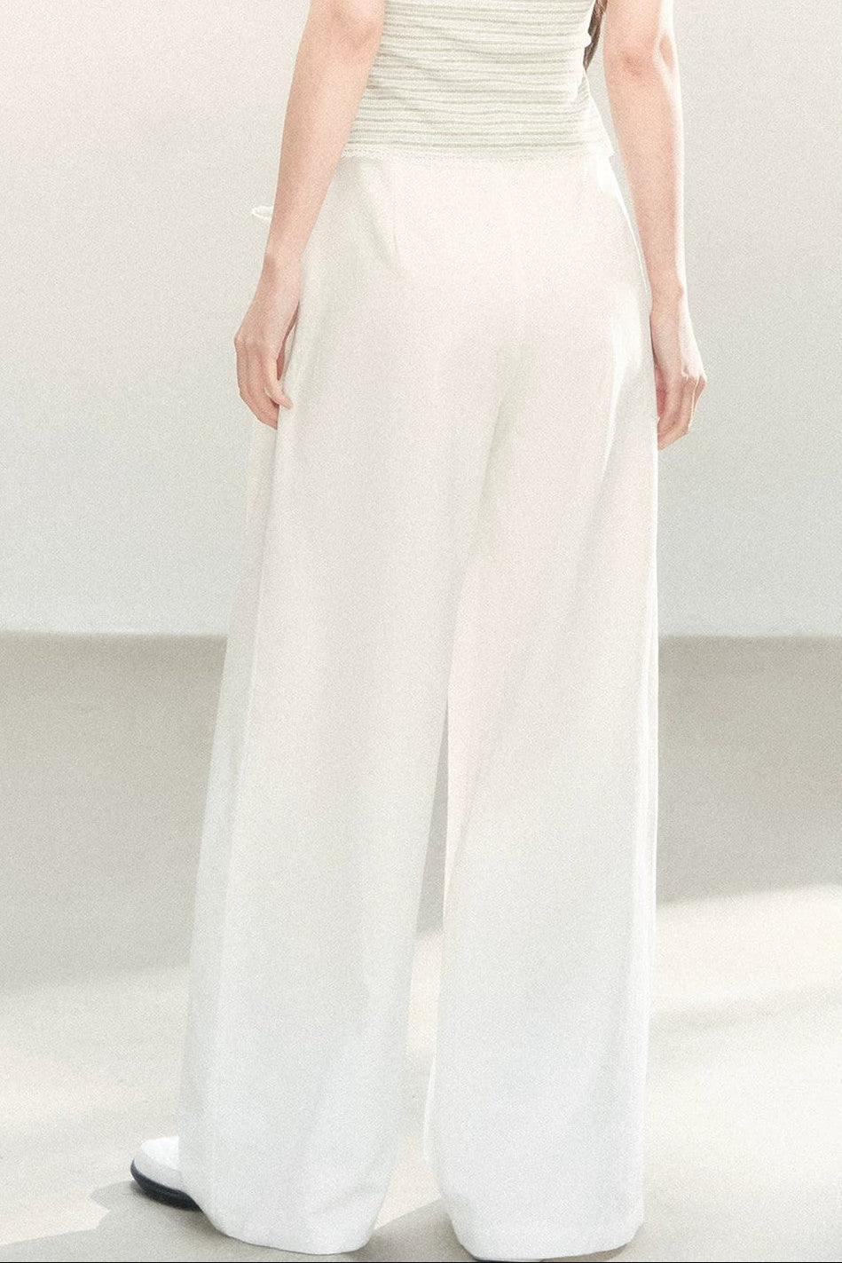 Pantalons à jambes larges avec nœud