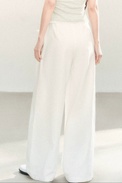 Pantalons à jambes larges avec nœud