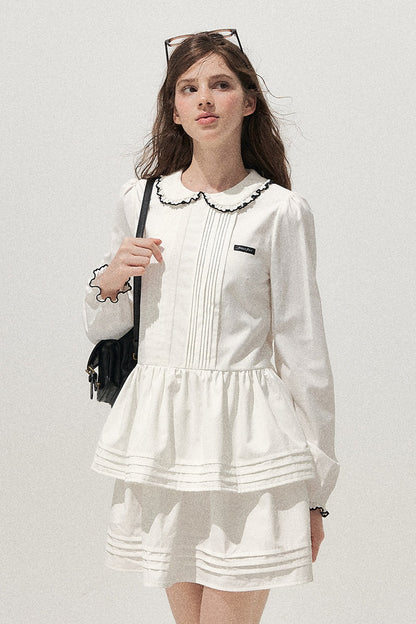 Tuck Pleated Cake Dress