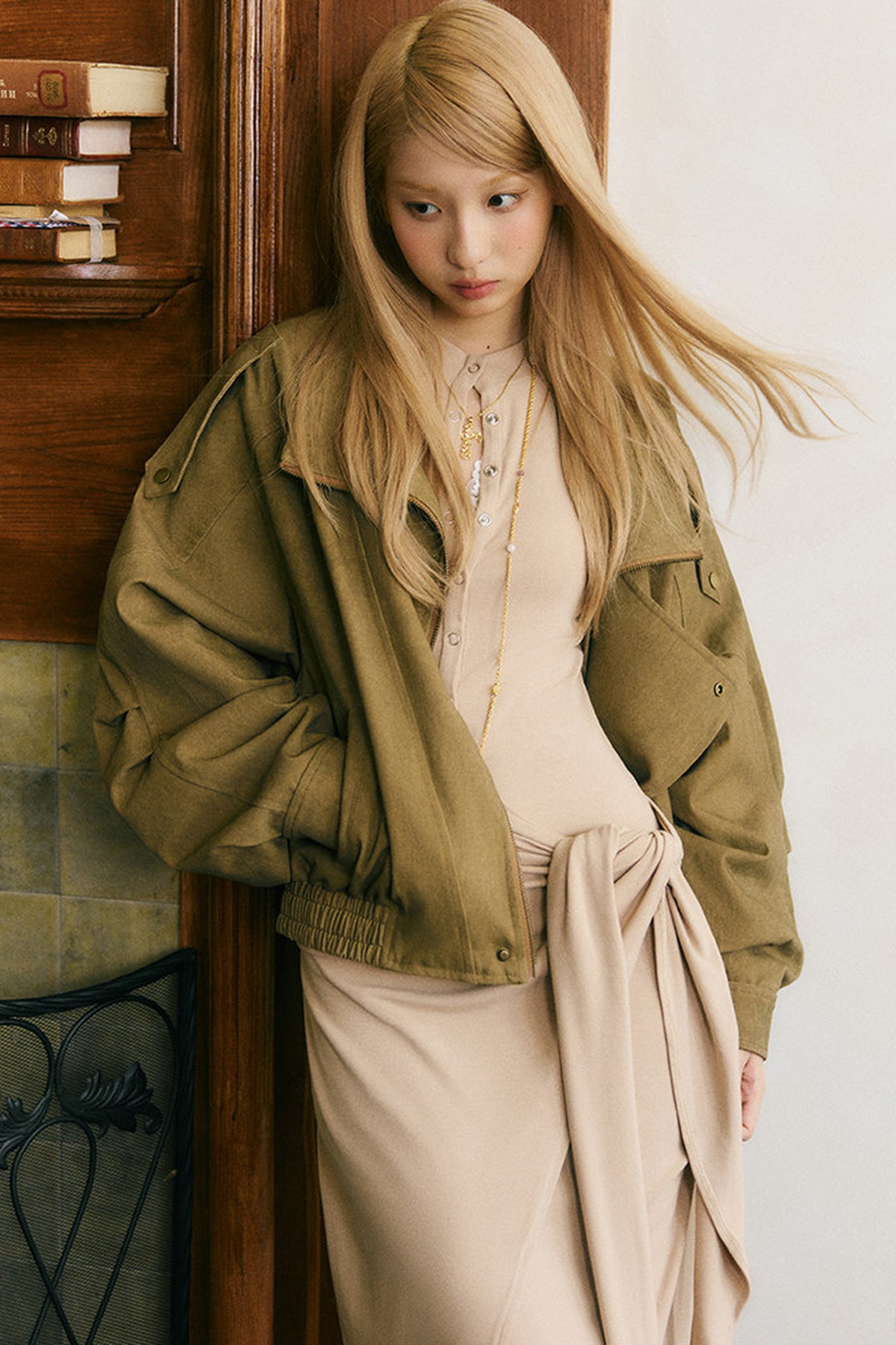 Distressed Loose Workwear Jacket